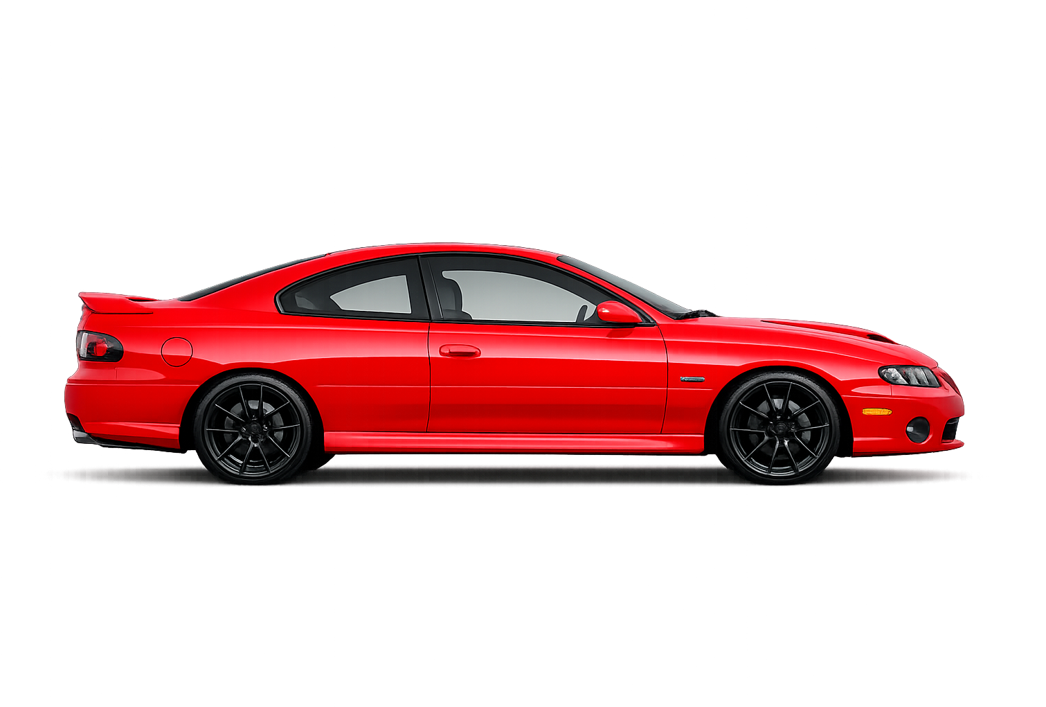 Shane Swett's red GTO — leading the race